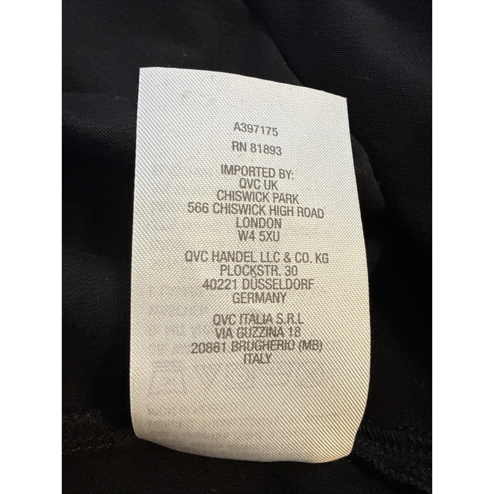 Issac Mizrahi Live! Black Shortsleeve Tip Women's Size 2X Blouse, Buttons On Bac - Picture 9 of 9